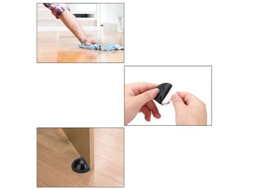 ODBOJNIK ODBÓJ STOPER DO DRZWI BLOKADA OGRANICZNIK CZARNY SAMOPRZYLEPNY x1