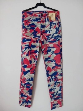 Desigual damskie spodnie jeans wysoki stan 34/xs