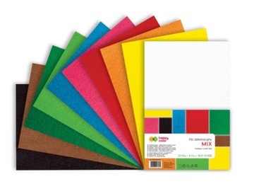 Flic dekoracyjny kolorowy 10 sztuk A4 Happy Color