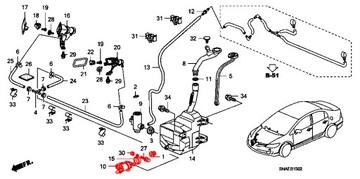 HONDA ACCORD 08-11 PUMPIČKA OSTŘIKOVAČŮ SVĚTLOMET