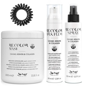 МАСКА BE COLOR + ФЛЮИД + ЛАК ДЛЯ ВОЛОС С ИКРОЙ