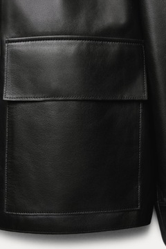 ZARA KURTKA SKÓRZANA Z KIESZENIAMI ZW LEATHER COLLECTIONL XS