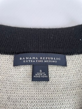 SWETER BANANA REPUBLIC 100% EXTRA FINE WEŁNA S