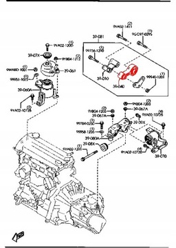 Nowa Poduszka Silnika Tył do MAZDA 6 02-08 - NTY ZPS-MZ-003