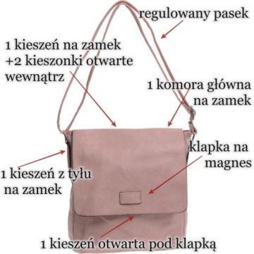 МЯГКАЯ СУМКА ЖЕНСКАЯ С КЛАПАНОМ розовая