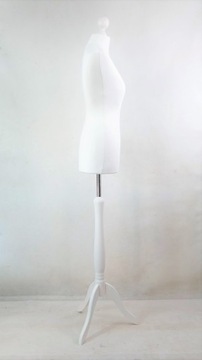Комплект портновского манекена 34 хз белого цвета. Премиум стенд