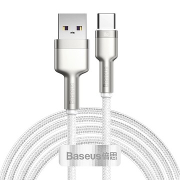 Кабель Baseus USB-USB-C Cafule 66 Вт, 2 м (белый)