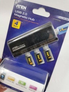 Афины UH284 4x USB -переключатель Portu с магнитным