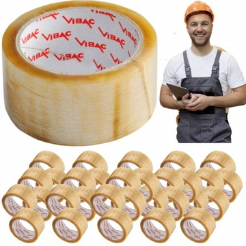 TAŚMA PAKOWA KLEJĄCA VIBAC SOLVENT KAUCZUK TRANSPARENT 48x66 48/60 36 SZT