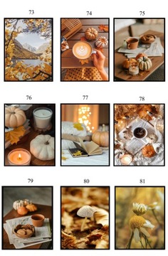 ПОСТЕР 40х50 ОСЕНЬ подборка из 100 ОБРАЗОВ eviero природа осенние пейзажи