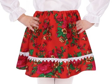 ЮБКА КРАКОВЯНСКАЯ КРАСНАЯ НАРОДНАЯ, 30 см