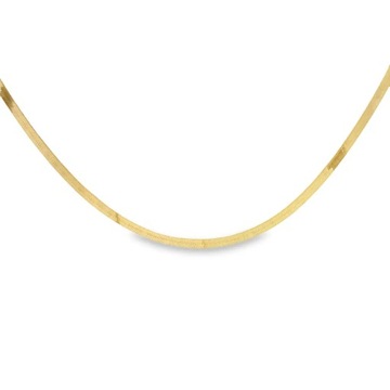 Łańcuszek złoty taśma żmijka 40 cm próba 585 14k 2,5 mm