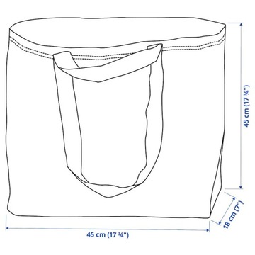 IKEA SACKKARRA torba zakupowa polipropylen kratka 36 L