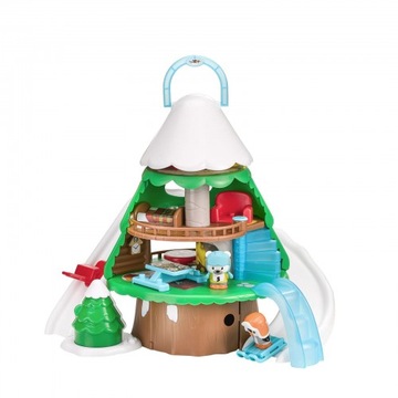 KLOROFIL Альпийский домик Зимняя елка Двухэтажные аксессуары Статуэтка Зимний ДОМ