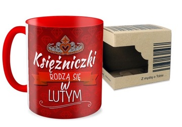 KUBEK czerwony URODZINY KSIĘŻNICZKI RODZĄ SIĘ