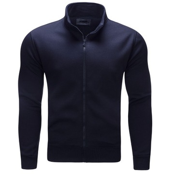 BL02 r. L GŁADKA ROZPINANA BLUZA ZE STÓJKĄ