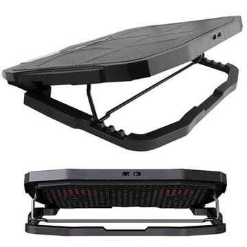 Охлаждающая подставка для ноутбука, устойчивая, большая, бесшумная, 12–17 дюймов