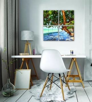 КАРТИНА НА ХОЛСТЕ 50х50 ПЛЯЖНЫЕ КАЧЕЛИ