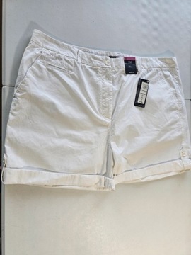 M&S szorty spodenki chinos białe maxi 50