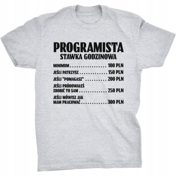 Koszulka Stawka Godzinowa Dla Programisty Prezent