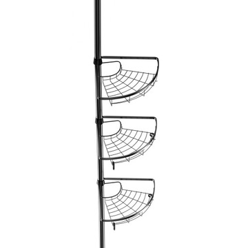 Półka prysznicowa półka narożna z drążkiem teleskopowym 105-300cm