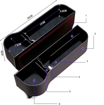 2 x органайзер для хранения автомобилей между сиденьями, правый левый подстаканник