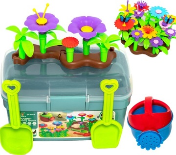 СТРОИТЕЛЬНЫЕ БЛОКИ ЦВЕТОВ ПАЗЛ для СТРОИТЕЛЬСТВА САДА с ЦВЕТОЧНЫМ САДУ