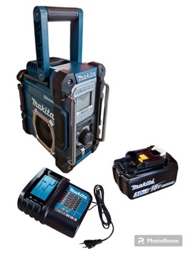 Makita Radio Budowlane Bluetooth DMR108,plus ladowarka i akumulator 3.0