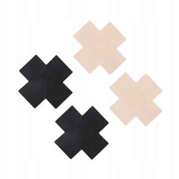 Наклейки Nasutniki для сосков x склеинные кресты черные 5 пары