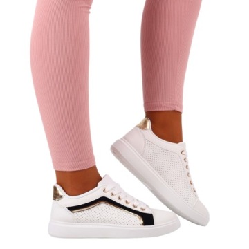 BIAŁE BUTY SPORTOWE TRAMPKI DAMSKIE LEKKIE