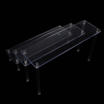 3-х ярусная многофункциональная акриловая полка для парфюмерии и макияжа, игрушка 20х15см Ш х В