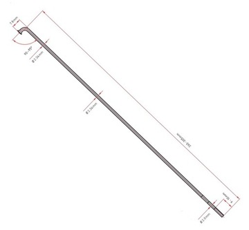 SZPRYCHY DT SWISS ALPINE 2.0/2.34 SREBRNE 230mm
