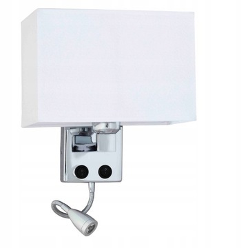 Kinkiet lampa ścienna Nina LED z abażurem do czytania w łóżku E27