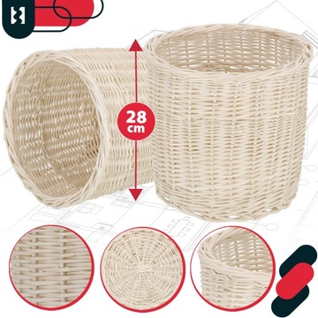 НАТУРАЛЬНЫЙ ПЛЕТЕННЫЙ ПОКРЫТИЕ, ПЛЕТЕННАЯ КОРЗИНА ДЛЯ ЦВЕТОВ, РАСТЕНИЙ Fi33