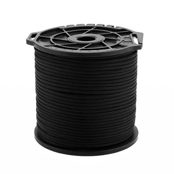 Szpula 9-żyłowej liny Paracord 100m Czarna