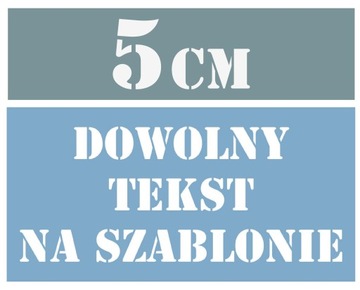 Szablon malarski dowolny tekst litery 5 cm wys.