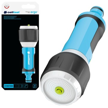 МНОГОФУНКЦИОНАЛЬНЫЙ ПРЯМОЙ РАСПЫЛИТЕЛЬ CELLFAST ERGO 53-310 ВОДЯНОЙ ПИСТОЛЕТ 4-В-1