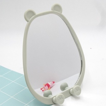 Зеркало в виде мишки Тедди на ножках, с поддержкой телефона, зеленое