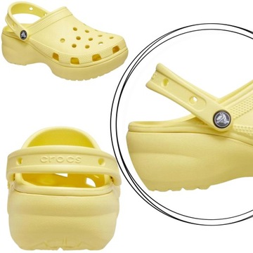 crocs damskie chodaki na platformie classic lekkie buty sportowe 36-37 w6