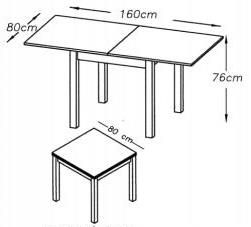 Квадратный стол Gracjan, темный орех, 80 x 80-160