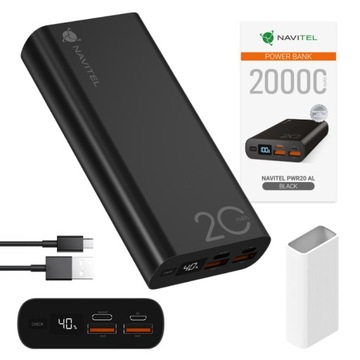 Powerbank Navitel PWR20 AL 20000 mAh czarny