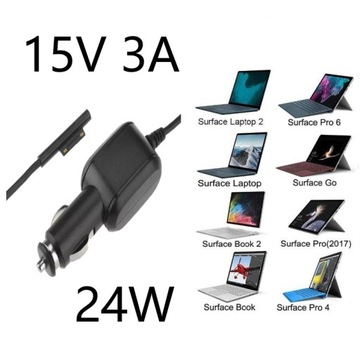 Ładowarka samochodowa 15V 3A do Microsoft Surface