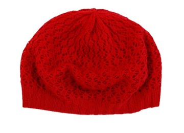 CROPP beret czapka czerwona S/M wyprzedaż