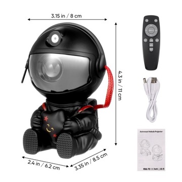 GALAXY NIGHT LIGHT ASTRONAUT DESIGN WIELE OŚWIETLENIA | ALLEGRO