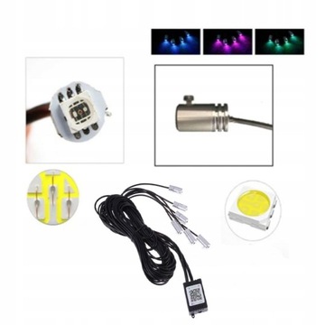 6 x AMBIENT LED RGB ВОЛОКОННО-ОПТИЧЕСКОЕ ВНУТРЕННЕЕ ОСВЕЩЕНИЕ