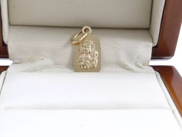 КРАСИВЫЙ ЗОЛОТОЙ КУЛОН С БОЖИЕЙ МАТЕРЬЮ P585 0.67G