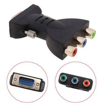 Adapter przejsciówka VGA do 3xRCA