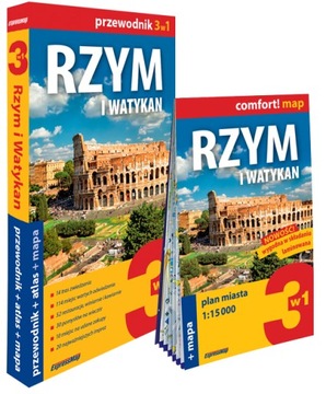 Rzym i Watykan 3w1 przewodnik + atlas + mapa K. Kowalska, K. Romanowska