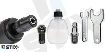 ПНЕВМАТИЧЕСКАЯ ПРЯМАЯ ШЛИФОВАЛЬНАЯ СТАНКА 6 ММ 1/4 ДЮЙМА СО ШЛИФОВАЛЬНЫМИ ДИСКАМИ STIX