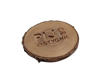 Drewniana podkładka plaster drewno Pij bo ostygnie